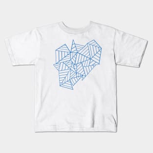 Abstract Lines French Blue Kids T-Shirt